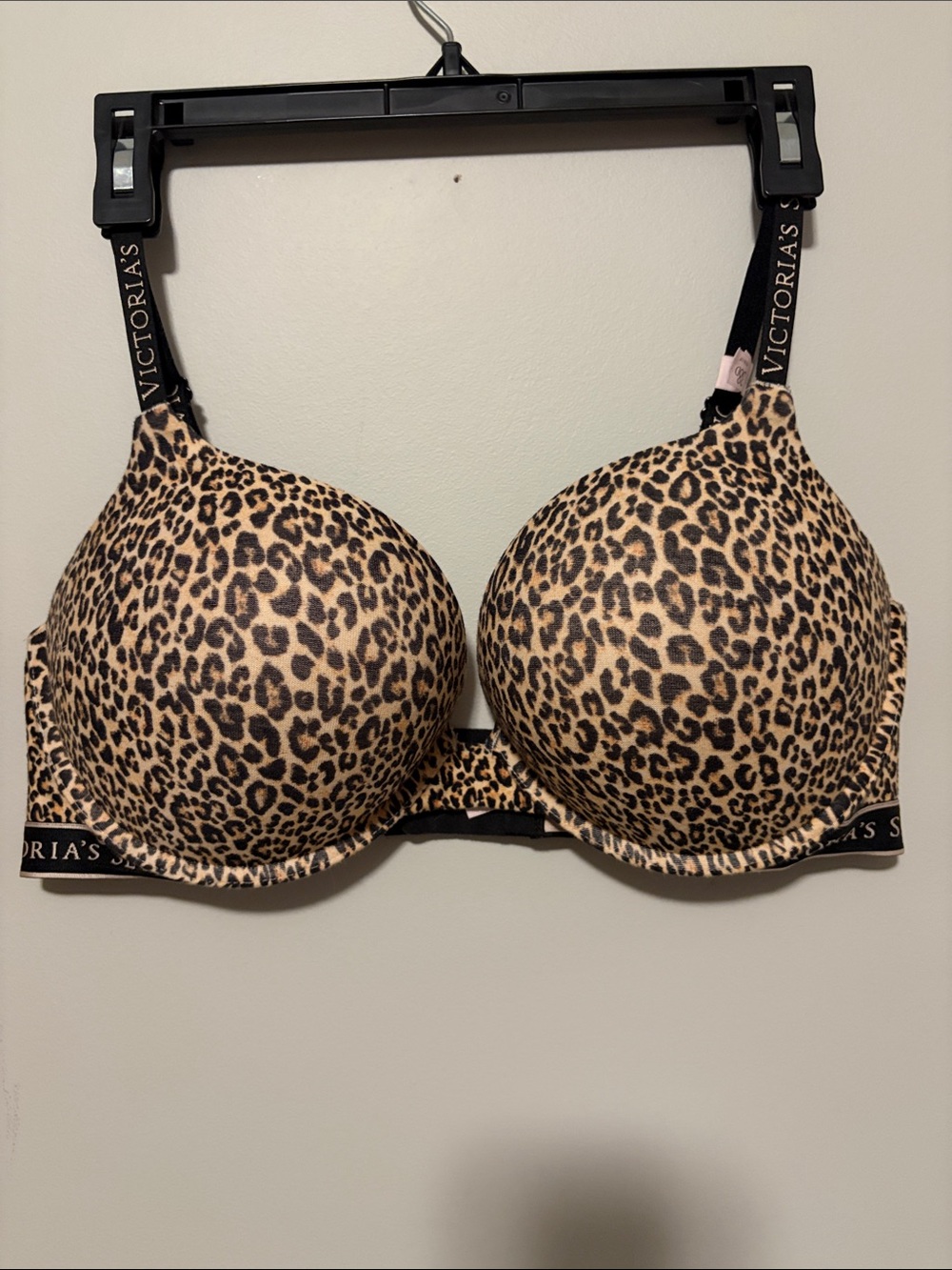 Victoria's Secret Leopard Print bombshell add 2 cups Bra